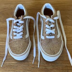 Vans Kids Gold Glitter Sneakers 12T
